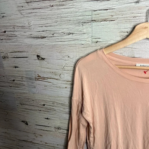 ARITZIA | BABATON Norris  T-Shirt Stretch Jersey Knit 3/4 Sleeve xs pink peach - Picture 3 of 8